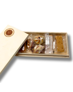 CAJA DE MADERA MINITURRONES Y MAZAPANES