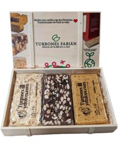 Lote Turrones en Caja de Madera