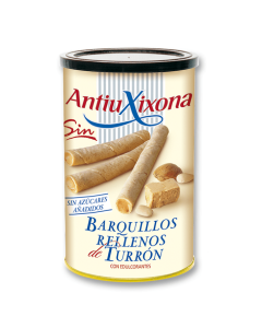 Caja de 12 unidades de barquillos de turrón Sin Azúcar