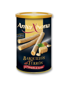 Caja de 12 unidades de barquillos rellenos de turrón  200g Antiu Xixona