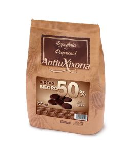 Gotas o pepitas de Chocolate Negro 47,5% cacao en bolsa de 1 KG. Cobertura para fundir - Antiu Xixona