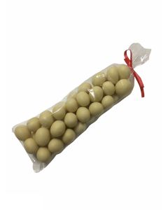 Cacahuetes cubiertos con chocolate blanco
