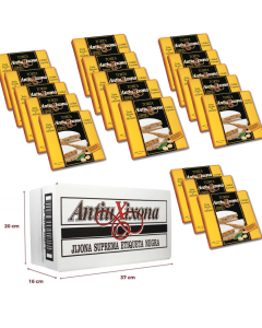 Caja de 18 unidades de Torta de Turrón de Alicante (duro) Antiu Xixona Etiqueta Negra 200g