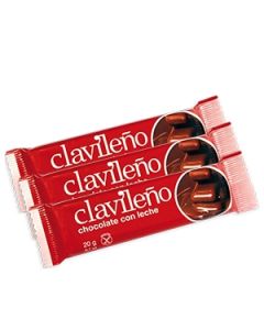 Chocolatinas con Leche 20g - Chocolates Clavileño (1 caja * 30 chocolatinas)