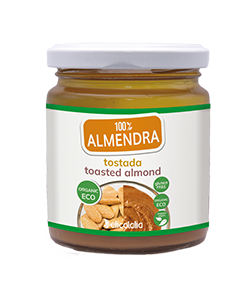 Crema de Almendra Ecológica Tostada 225g, marca deliCatalia
