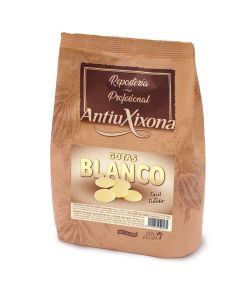 Gotas o pepitas de Chocolate Blanco 1 KG - Antiu Xixona - Monedas para fundir o derritir