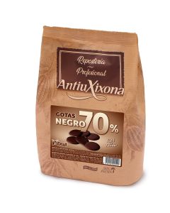 Gotas o pepitas de Chocolate Negro, cobertura para fundir: 70% cacao 1KG - Antiu Xixona