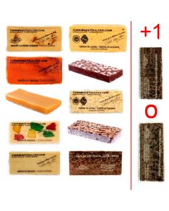 Lote diez turrones artesanos más regalo