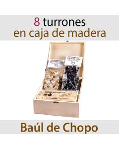 Lote de 8 Turrones en Caja de Madera