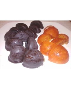 Cuartos de mandarina con Chocolate Negro a granel en formato de 1kg 