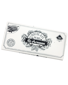 Turron de chocolate puro con cobertura 70%cacao    150gr marca El Artesano          