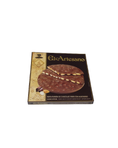 Torta de turron de Chocolate Puro 70% cacao con Almendra 200g - El Artesano 