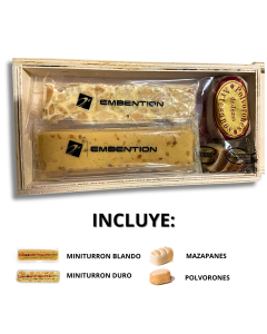CAJA REGALO MINITURRONES MAZAPANES Y POLVORON