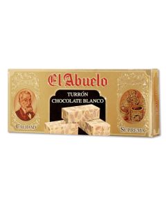 Turrón Chocolate Blanco c/almendra b/300 grs.