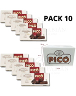 CAJA DE 10 UNIDADES DE TURRON DE CHOCOLATE TRUFADO PICO 200 GRS