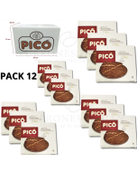 CAJA DE 12 UNIDADES DE TORTAS DE TURRON DE CHOCOLATE Y ALMENDRAS PICO