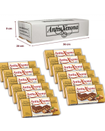 Caja de 12 unidades de Turrón de Chocolate con Almendras Antiu Xixona etiqueta blanca 200gr
