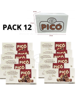 CAJA DE 12 UNIDADES DE TURRON DE CHOCOLATE CON ALMENDRAS PICO 200 GRS