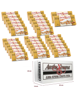 Caja de 32 unidades de Turrón de Alicante (duro) Antiu Xixona etiqueta blanca.