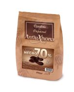 Gotas o pepitas de Chocolate Negro, cobertura para fundir: 70% cacao 1KG - Antiu Xixona