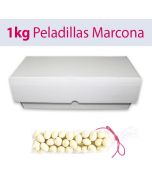 Peladillas blancas de almendra marcona a granel, caja de 1 Kg