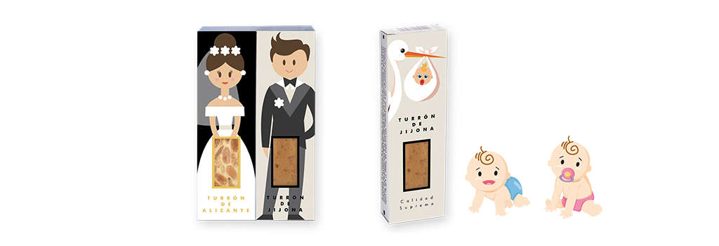Porciones individuales de turr&oacute;n para bodas y eventos